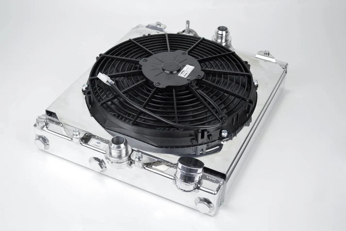 CSF Mitsubishi Evolution 7/8/9 Half Cooling Radiator w/ 12″ SPAL Fan
