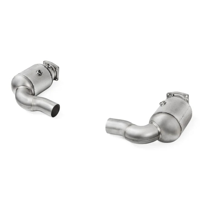 Akrapovič Porsche 911 Turbo/Turbo S (991.2) Link Pipe Set with Cat (Stainless Steel)