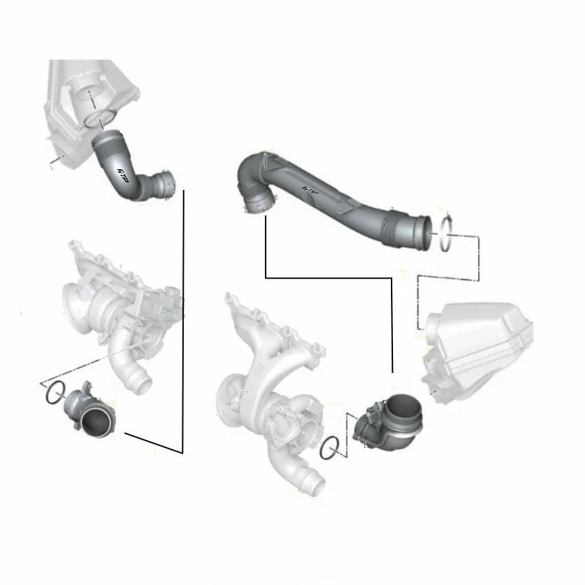FTP Motorsport BMW S58 M2/M3/M4 (G80/G81/G82/G83/G87) Turbo Intake Pipe + Turbo Inlet Kit