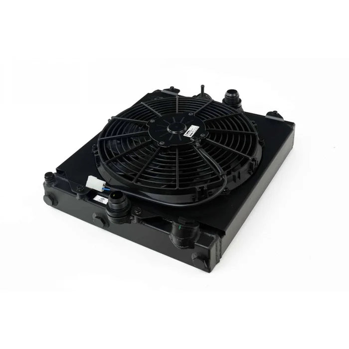 CSF Mitsubishi Evolution 7/8/9 Half Cooling Radiator w/ 12″ SPAL Fan