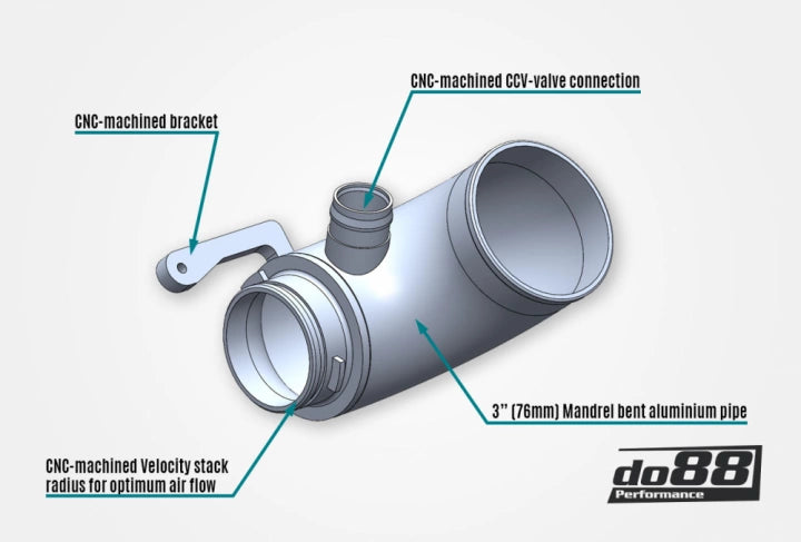 do88 VAG MQB 1.8 / 2.0 TSI Turbo Inlet Pipe